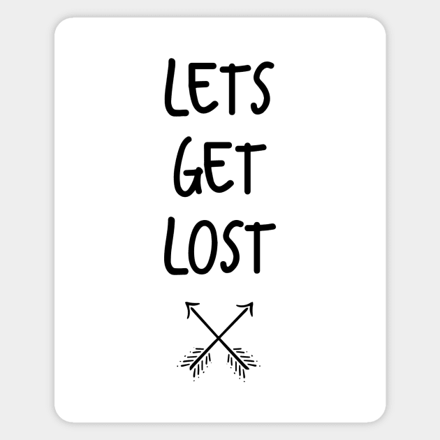 Lets Get Lost Sticker by deificusArt